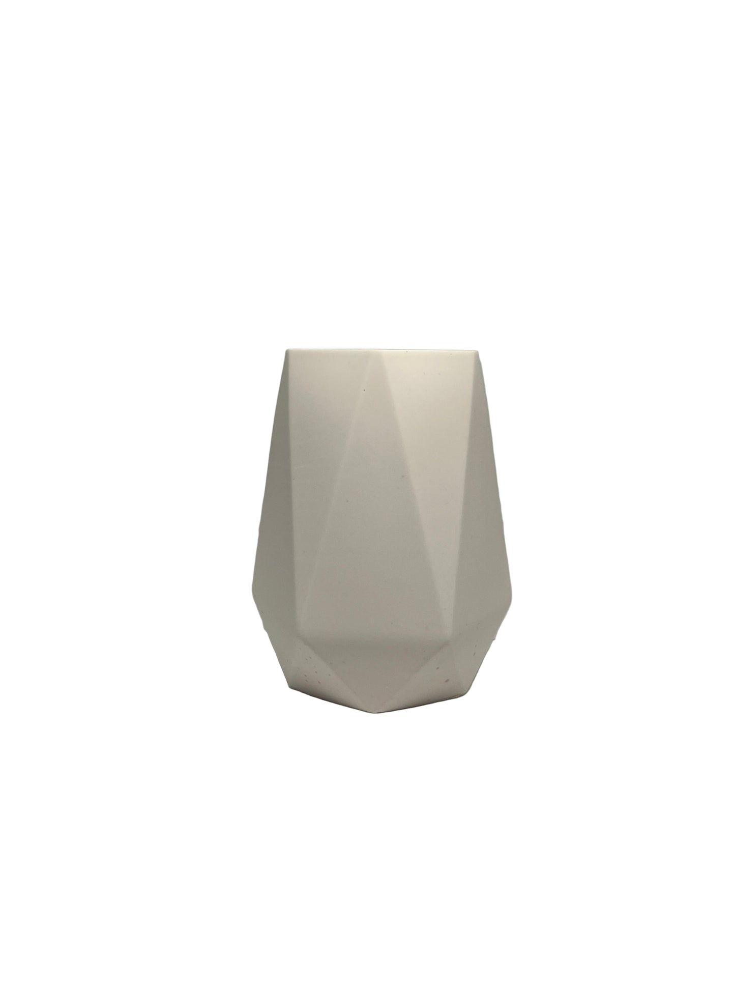 Geometric Vase - White