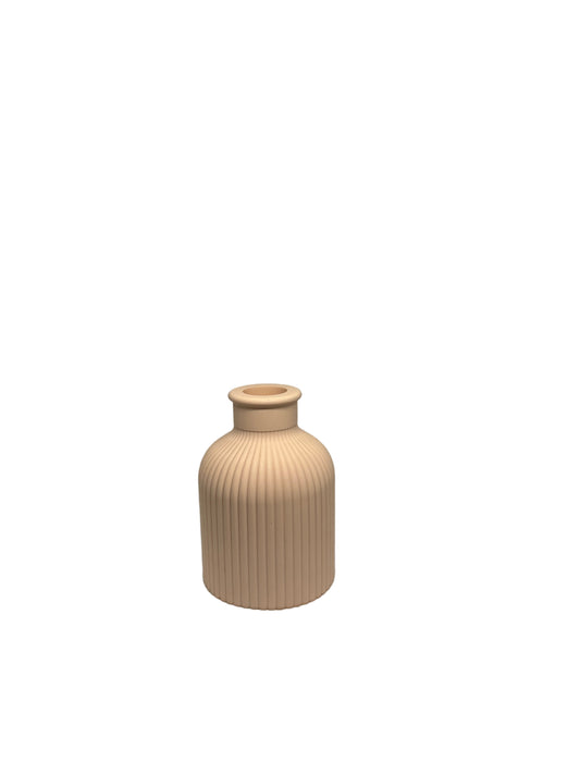 Ribbed Vase - Peach
